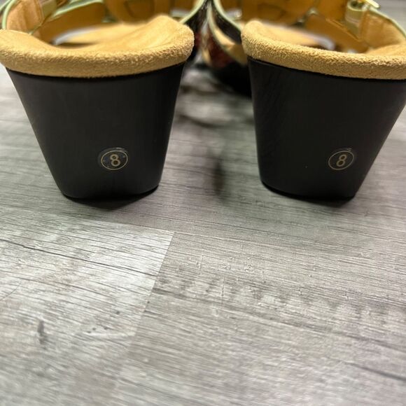 Vionic Radia Orthoic Mint Green Coral Snake Print Wedge Sandal Size 8 - Picture 6 of 9